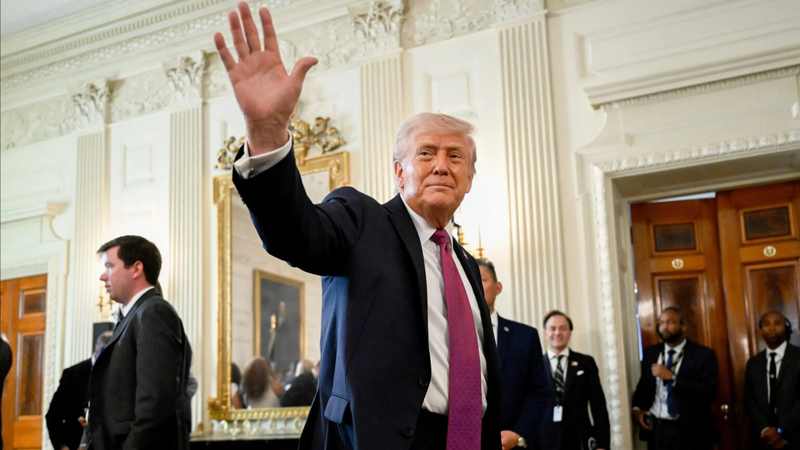 President Donald Trump at the White House — Trump stayed silent on the Hasan execution livestream plan
