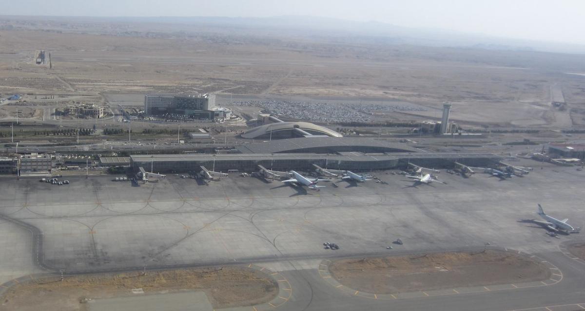 Main terminal at Tehran Imam Khomeini International Airport, where Thursday departures listed no Gulf destinations