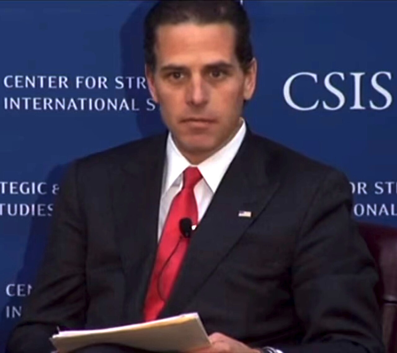 Hunter Biden laptop investigation — Hunter Biden speaking at the Center for Strategic and International Studies