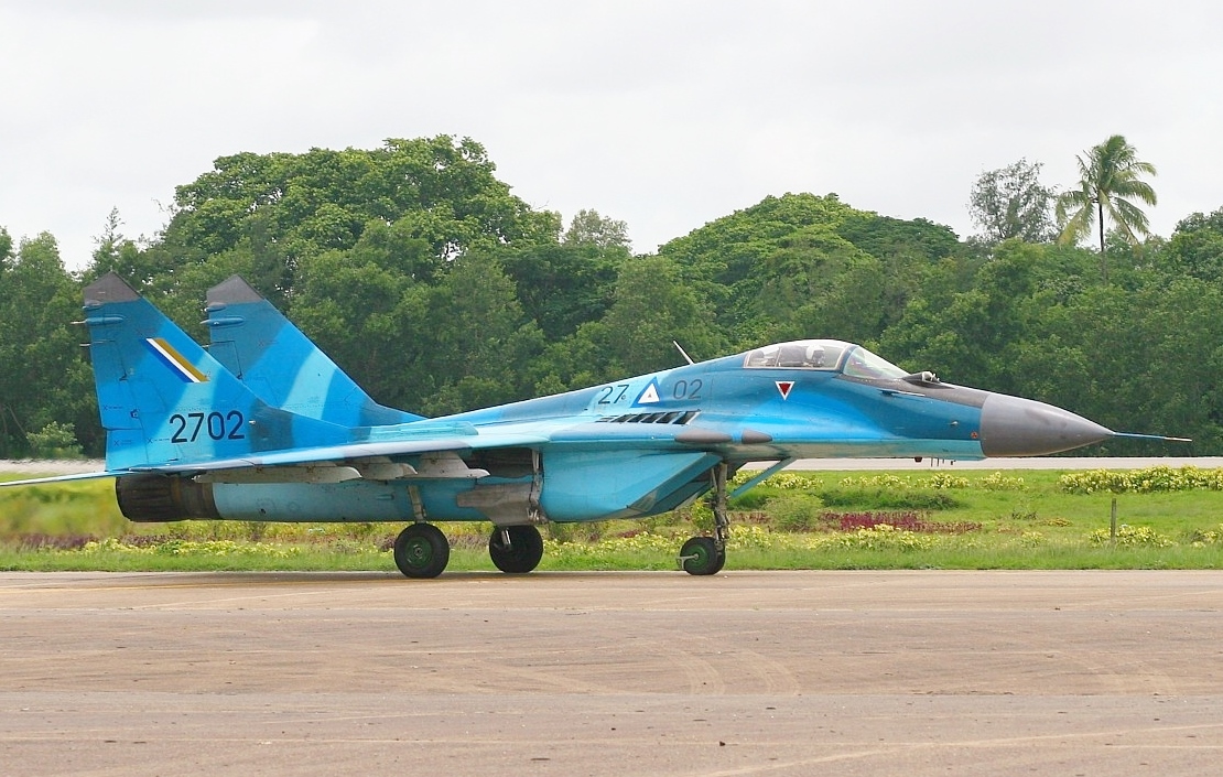 Myanmar Air Force MiG-29 fighter jet on the tarmac — Iranian jet fuel Myanmar shipments keep junta aircraft flying