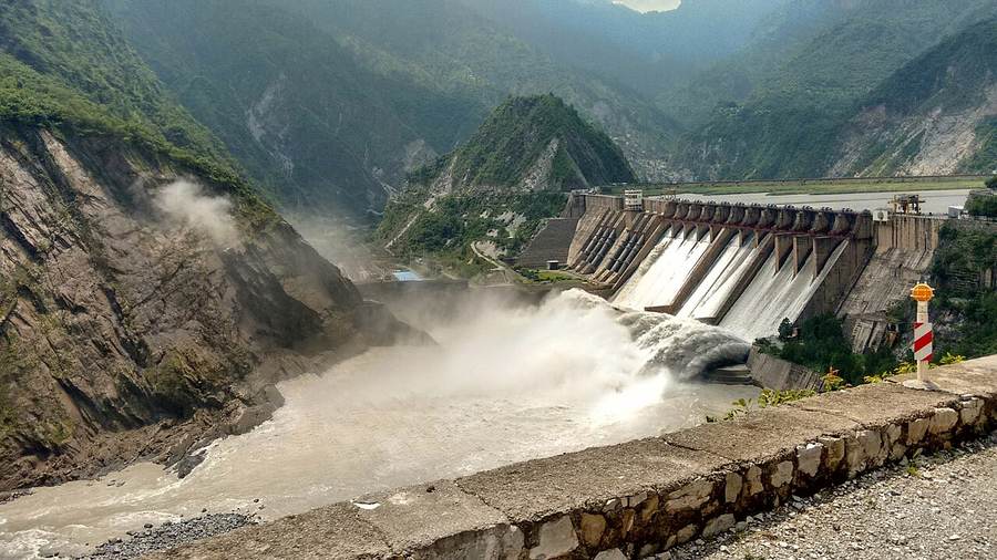 Salal hydroelectric dam in Jammu and Kashmir, illustrating the critical-infrastructure environment guarded by CISF units