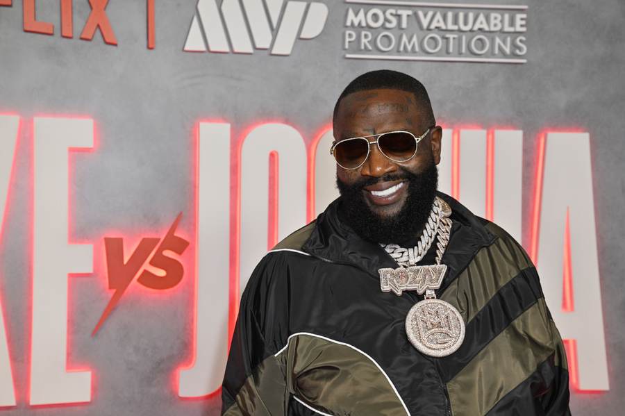 Rapper Rick Ross arriving at a music event in Lusaka, Zambia, in May 2026