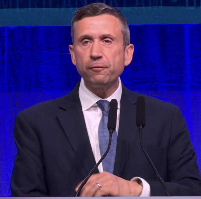 DNC Chair Ken Martin, who says Trump misused taxpayer dollars on TV ads.