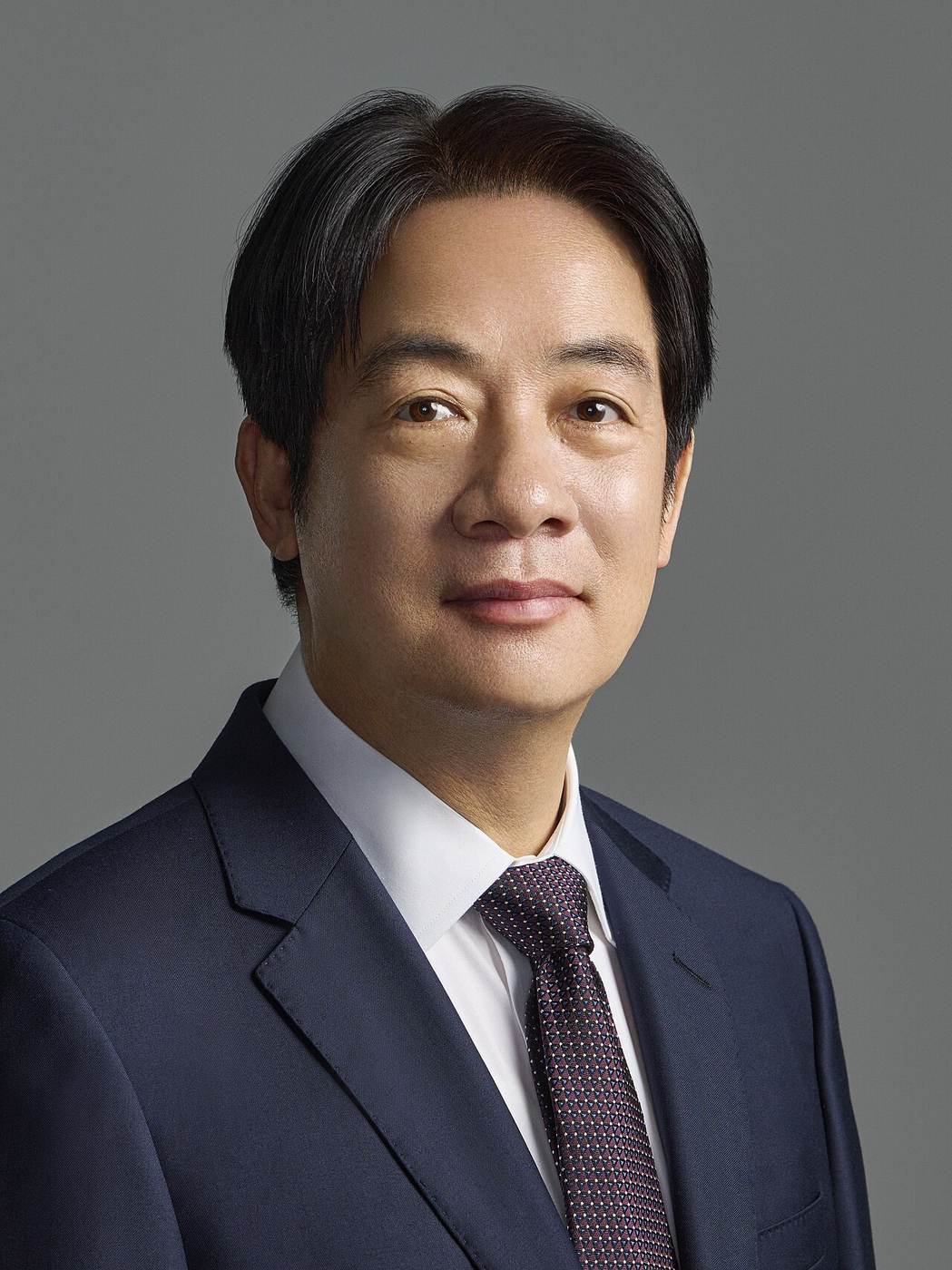 Taiwan President Lai Ching-te in an official portrait accompanying Taipei's response to Xi Jinping's reunification remarks