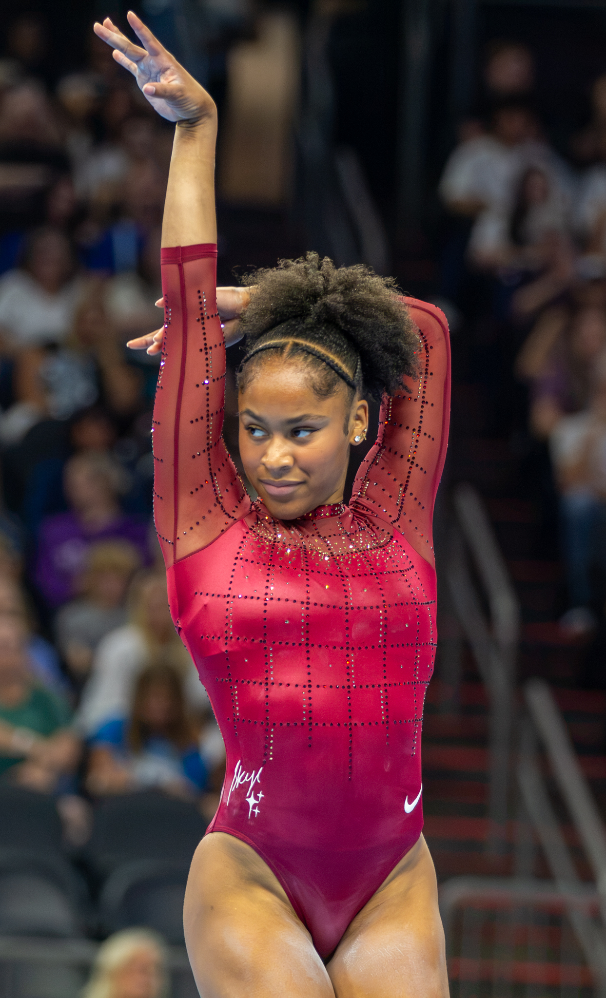 Skye Blakely world all-around gold — Blakely performing on floor exercise at the 2026 U.S. Championships, where she returned to all-around competition