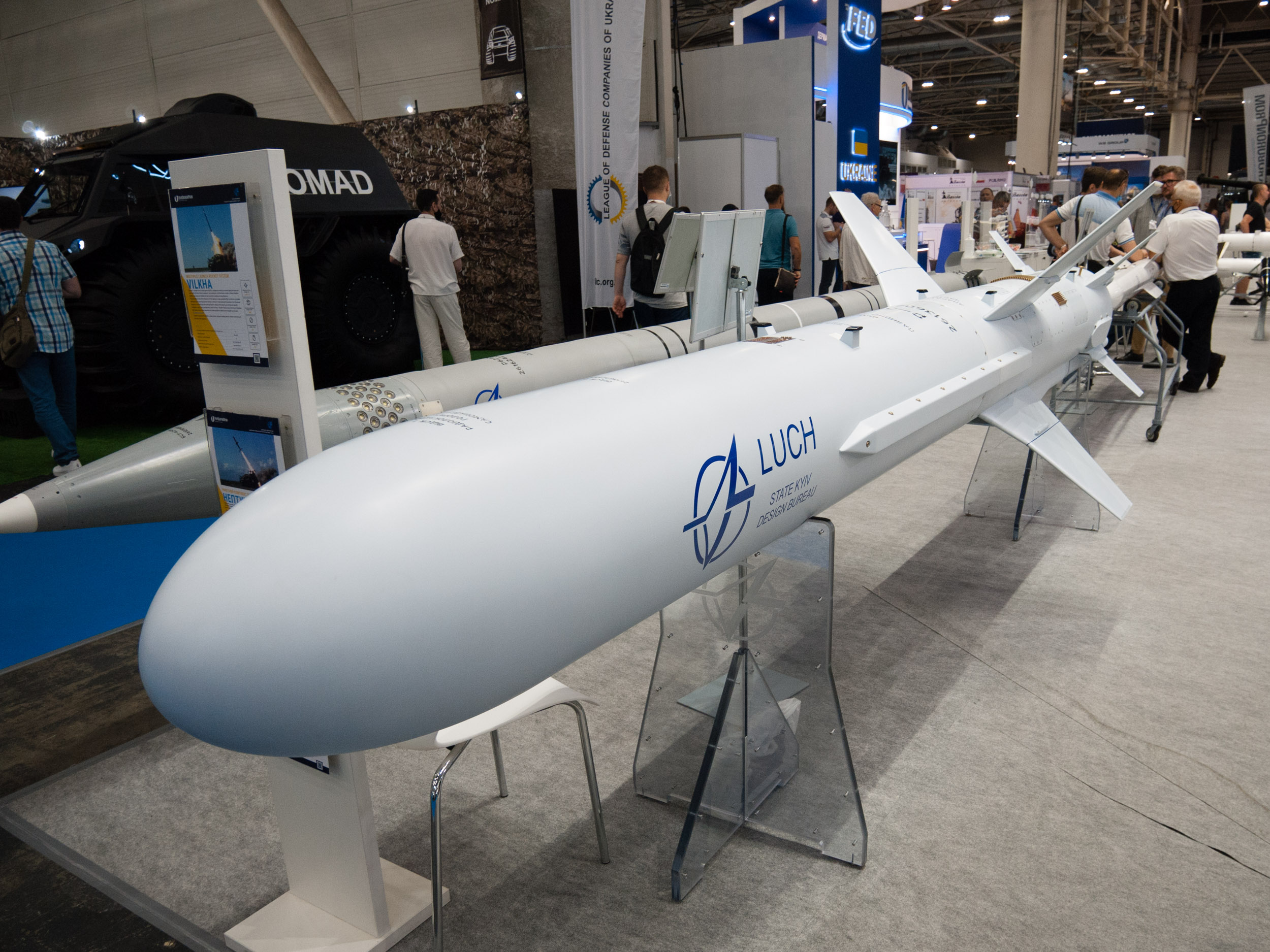 Ukraine R-360 Neptune missile at Arms and Security exhibition 2021, Neptune missile strike airfield weapon