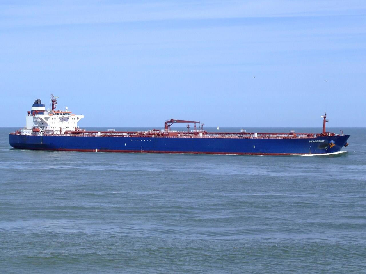 Crude tanker Seascout at sea, illustrating Mediterranean shipments from the Ceyhan oil export terminal