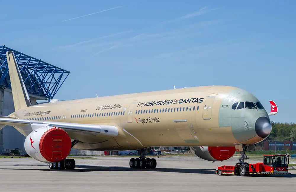 Qantas Airbus A350-1000ULR Project Sunrise aircraft for Sydney to New York non-stop flights