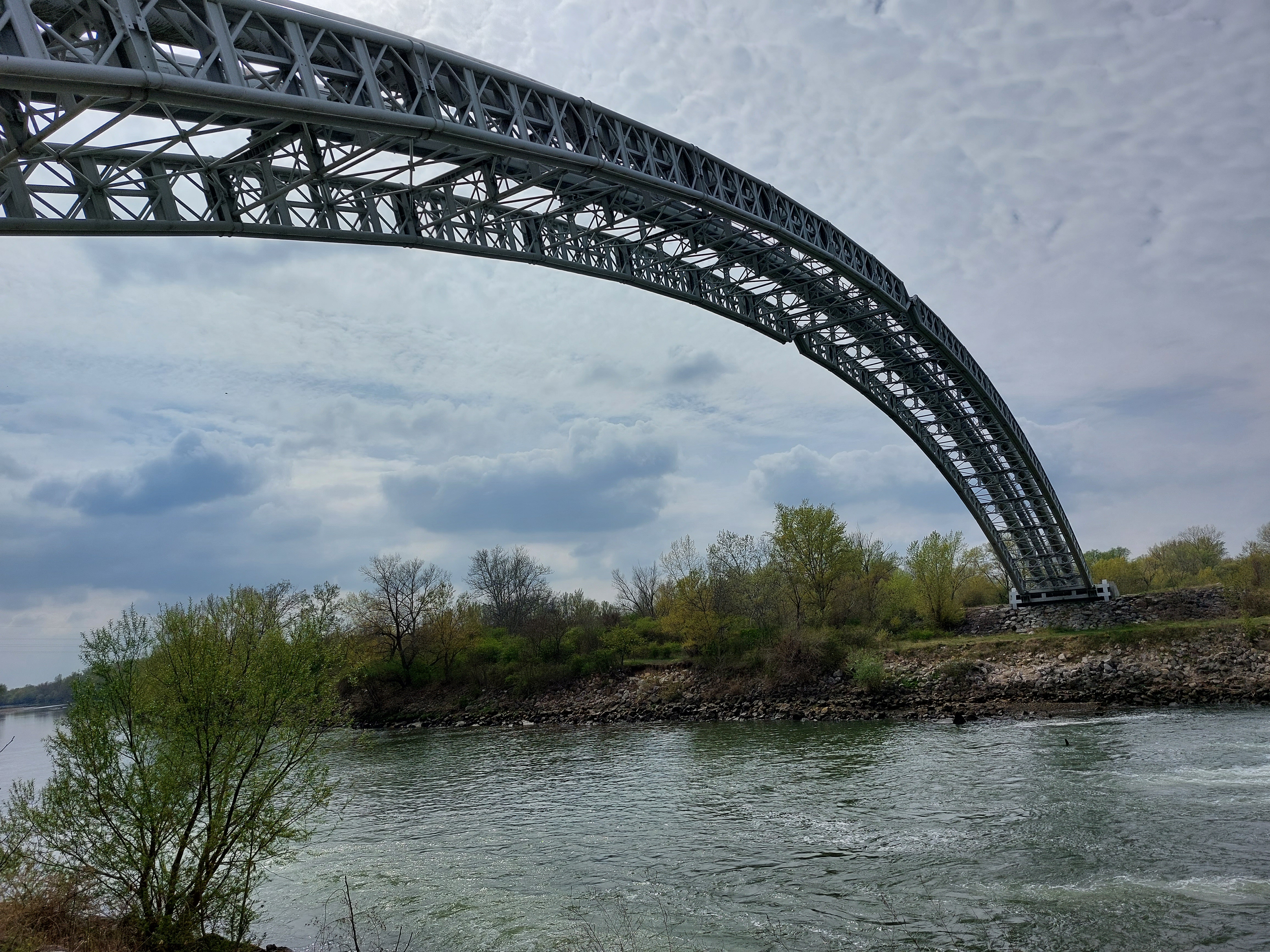 Slovakia Russia consultations and energy supplies — a gas pipeline bridge over the Vah River at Dolne Zelenice in Slovakia