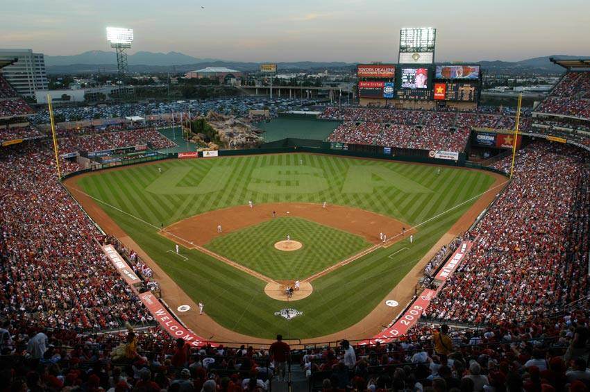Angel Stadium of Anaheim, the landmark at the edge of the Platinum Triangle