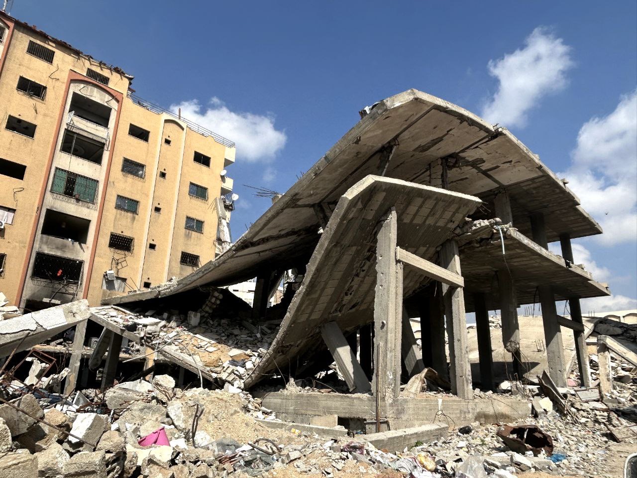 Collapsed house on Al-Nasr Street in Gaza City, file photo for UN commission Gaza genocide report coverage