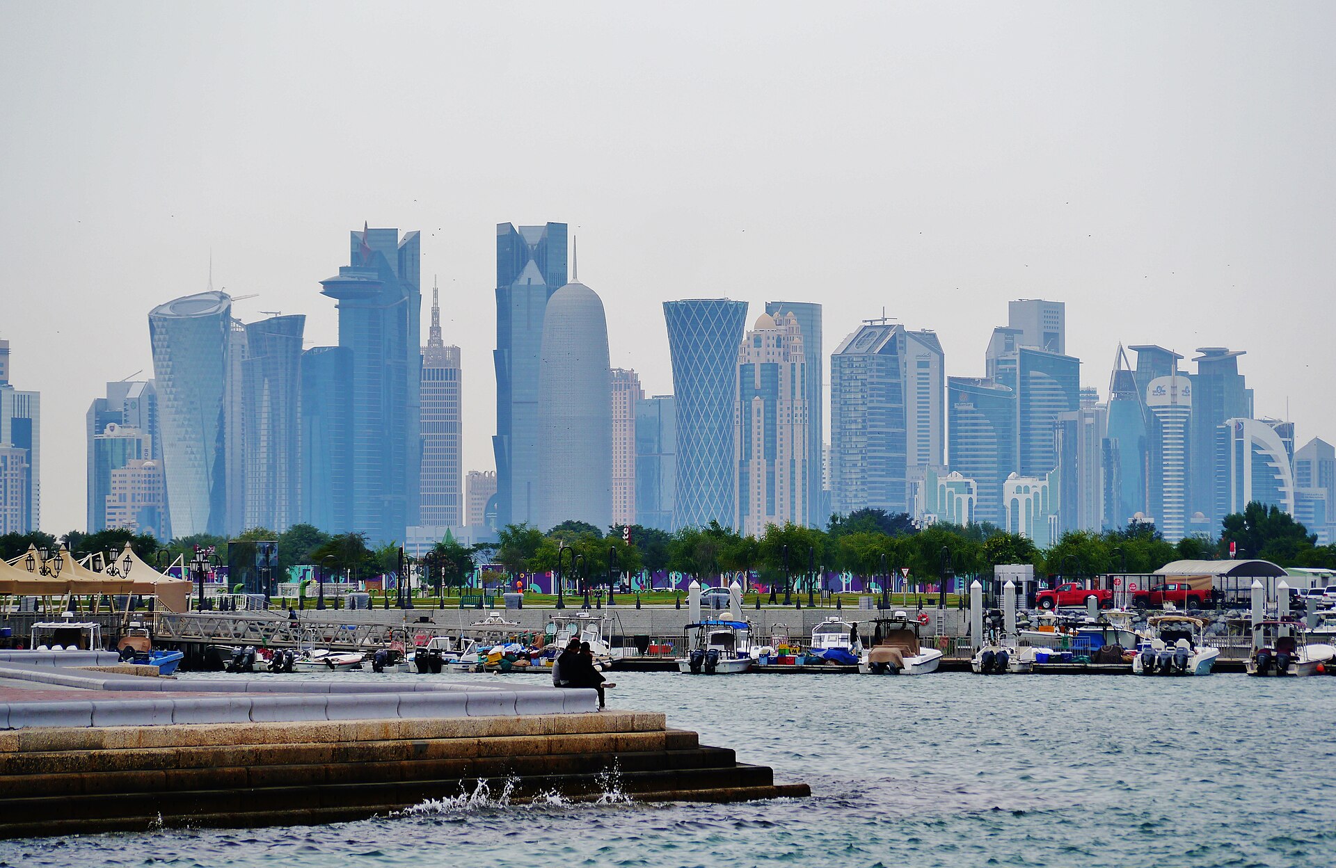 Doha skyline across the Corniche in Qatar, whose mediators presented the Qatar Iran war deal draft to Tehran