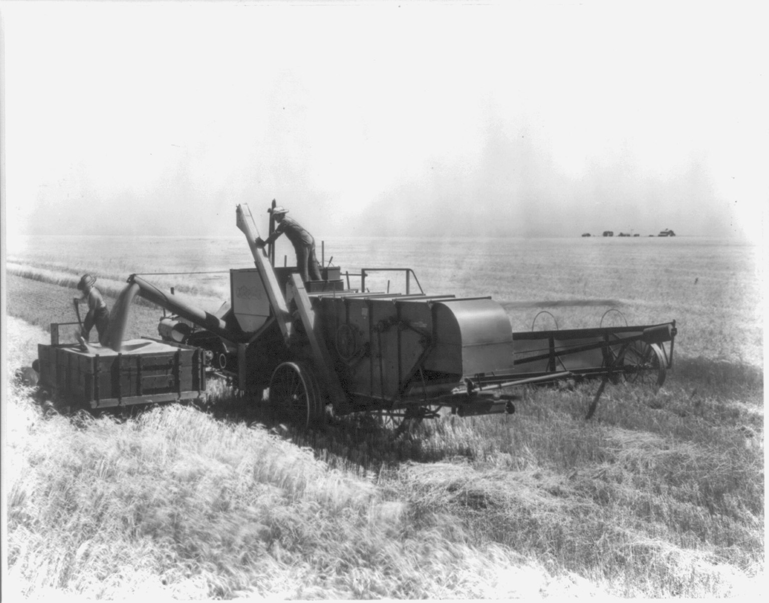 Trump red diesel tax exempt order — combine harvester working a Kansas wheat field, file photo
