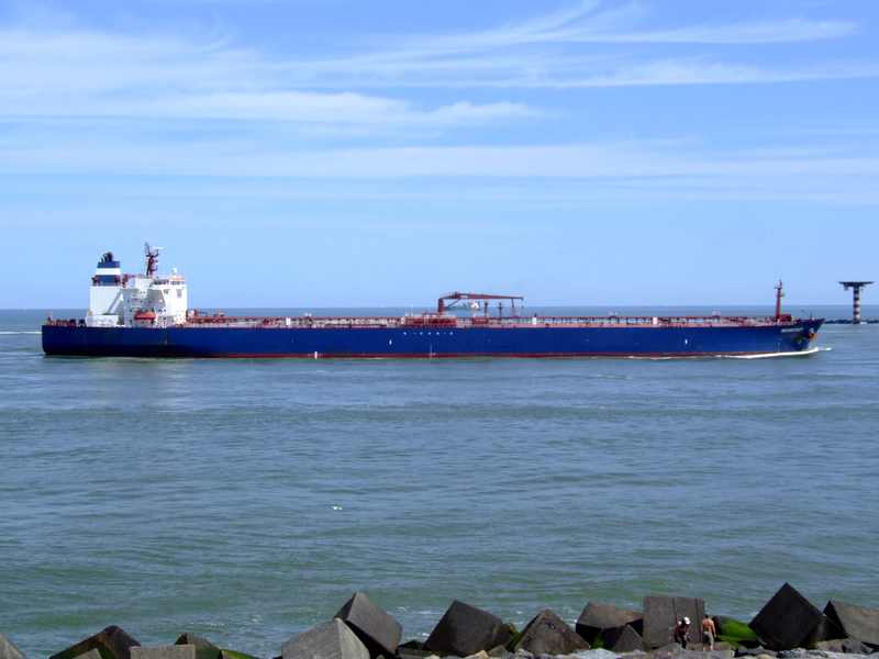 Crude oil tanker underway in a file photograph illustrating the tanker attacked in the Strait of Hormuz