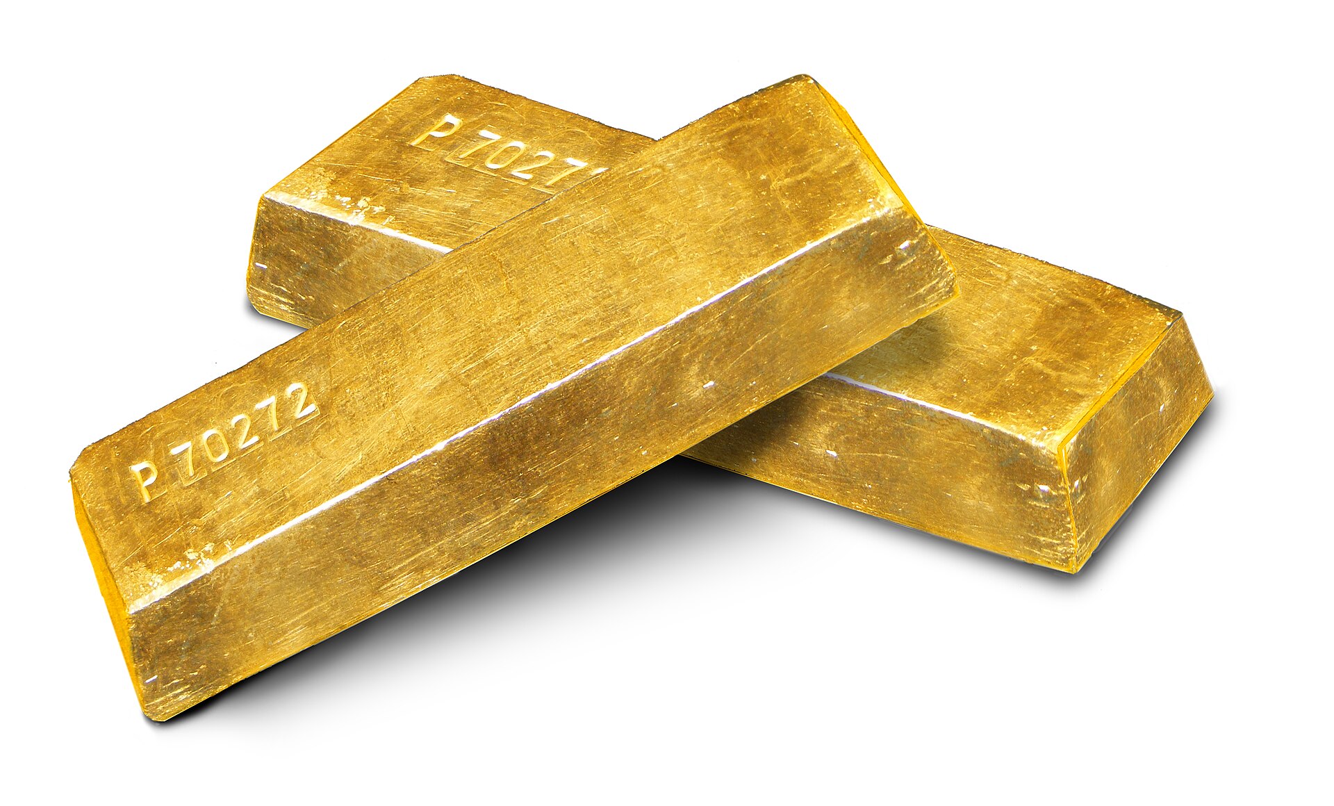 Two gold ingots on a white background (file photo) — gold futures settled at $4,036 an ounce at the October 28, 2026 market close