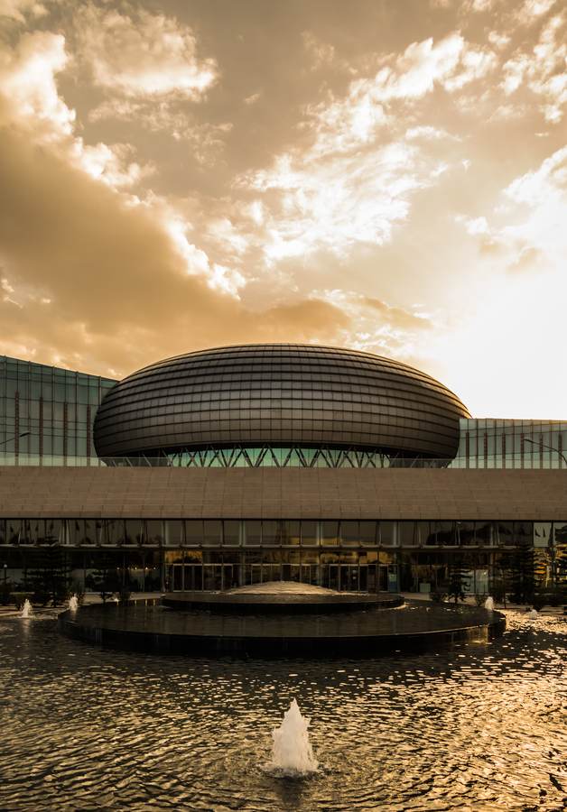 The African Union Conference Centre in Addis Ababa, where the AU has urged restraint as Ethiopia's conflict widens