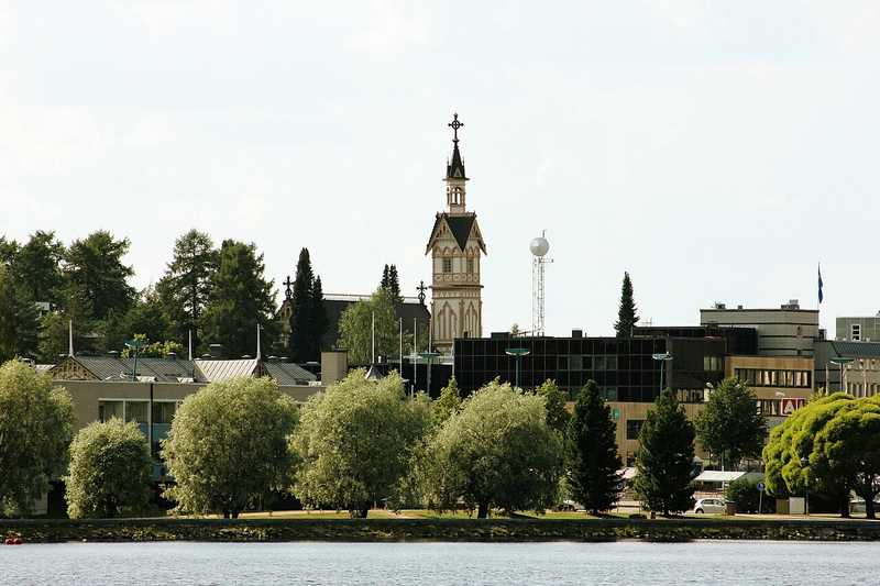 Downtown Kajaani, one of the two Finnish municipalities where Google was ordered to halt data center site work