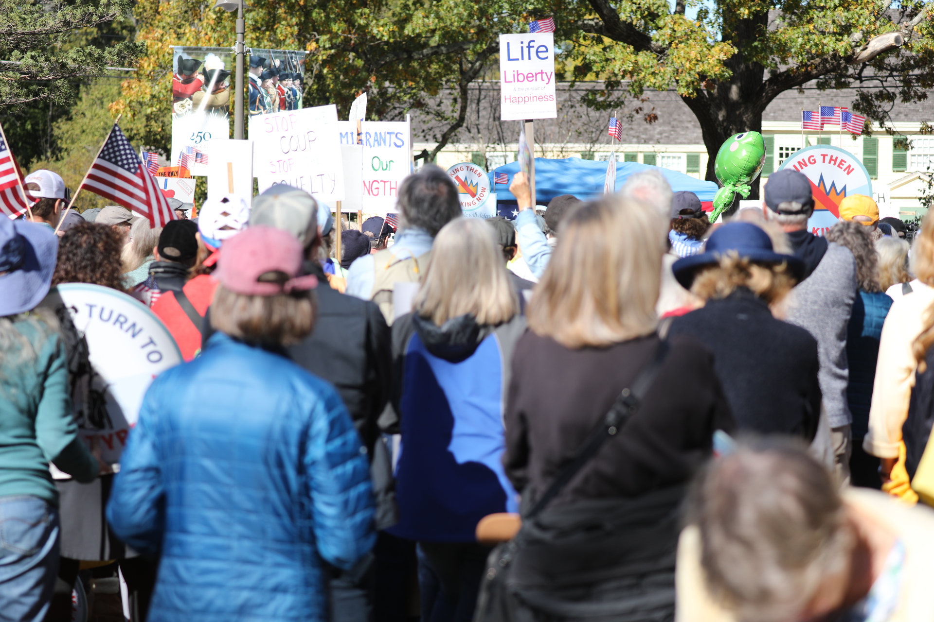 No Kings protest Concord Massachusetts October 2025 small town rally file photo