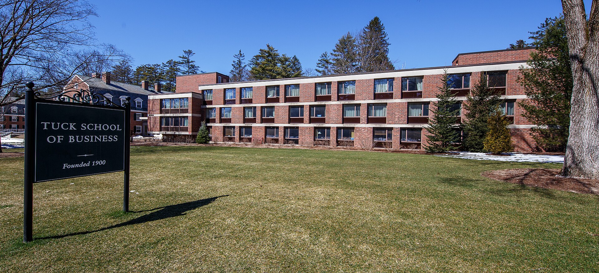 Dartmouth College student ID voting New Hampshire — Buchanan Hall at the Tuck School of Business, Dartmouth College, Hanover, New Hampshire