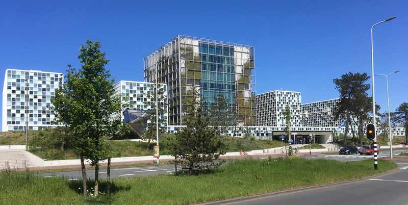 International Criminal Court building in The Hague after the US sanctions ICC Nobel Peace Prize collision