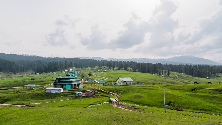 Yousmarg meadows in Budgam district of Jammu and Kashmir, where the Budgam encounter that killed LeT commander Hashim Moosa took place during Operation Korag
