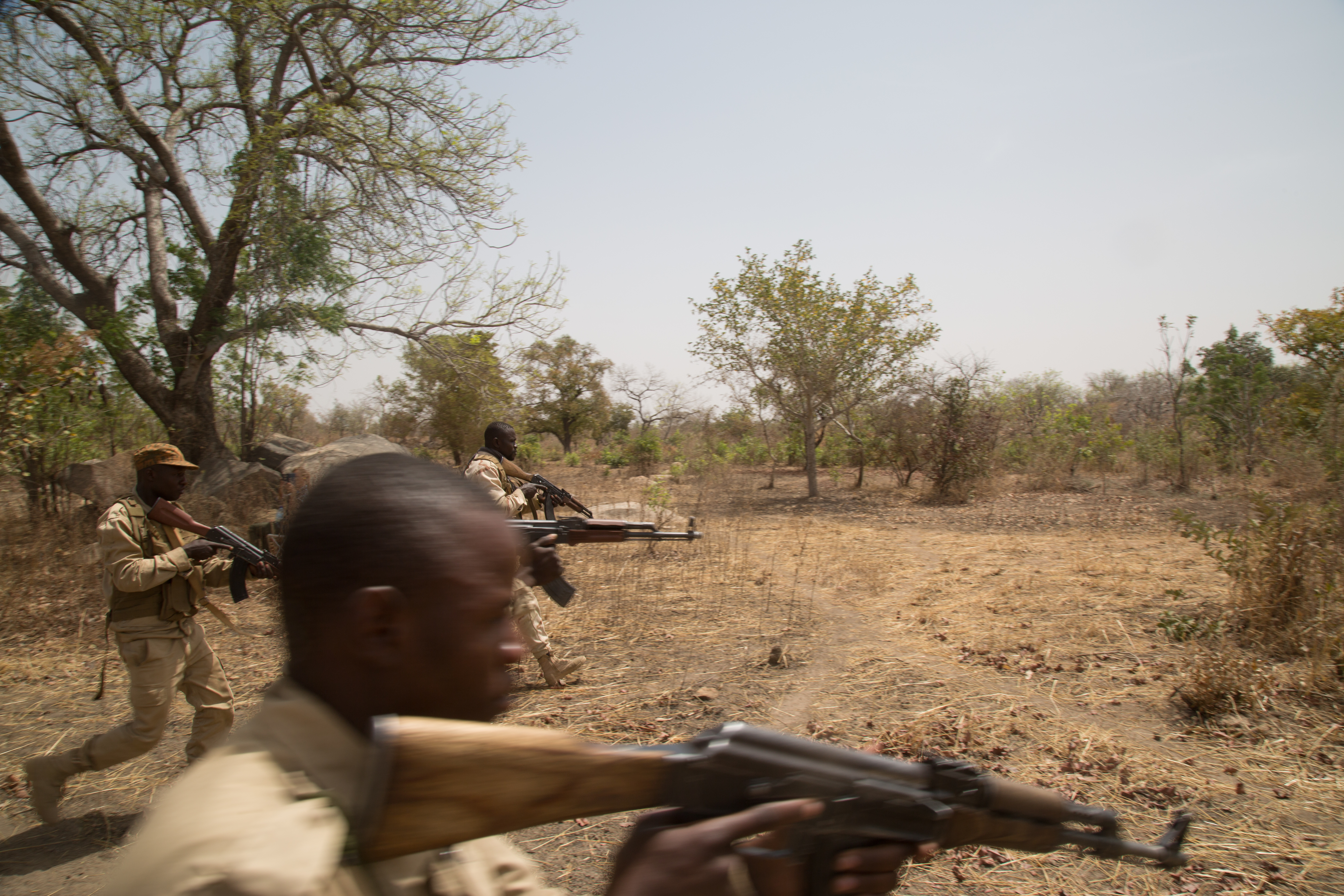 Burkinabe soldiers training during Exercise Flintlock 2019 near Po, Burkina Faso, as the country fights an Islamist insurgency
