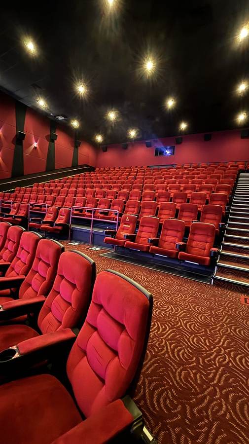 Interior of a movie theater auditorium