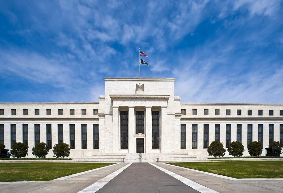 US Federal Reserve headquarters in Washington DC as September 2026 PMI data shows business activity at five-year high