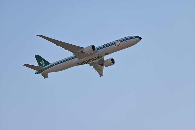 Saudia Boeing 777 file photo accompanying coverage of the damaged jet in the Riyadh airport attack
