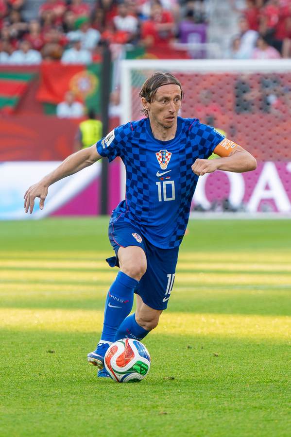 Croatia captain Luka Modric in action; the 41-year-old said he felt ashamed after the record England 7-0 Croatia defeat in Rijeka