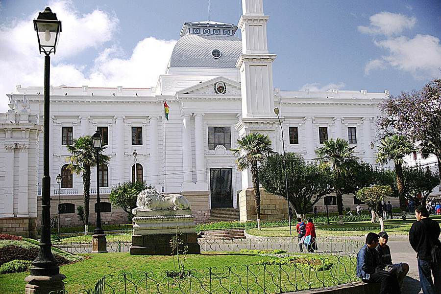 Palace of Justice in Sucre, Bolivia, where prosecutors' offices were raided during the Roger Mariaca arrest sweep