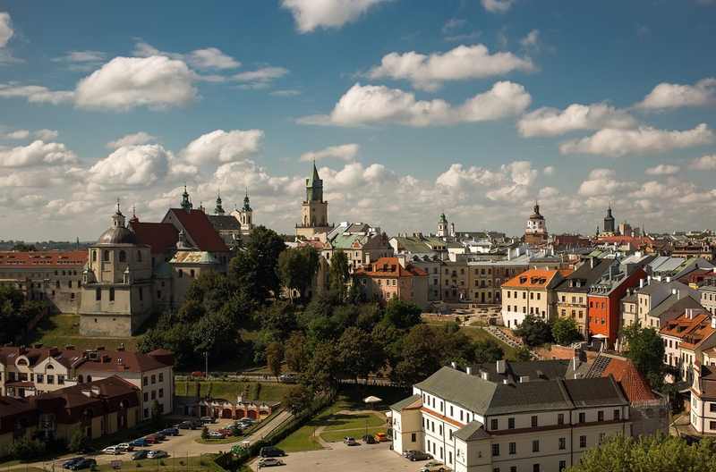 Lublin city in eastern Poland, where an air raid alert sounded during Russian strikes on western Ukraine
