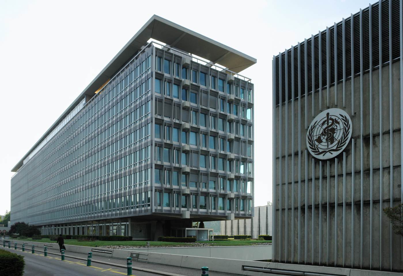WHO headquarters in Geneva, facing its deepest funding crisis as five WHO director-general candidates race to replace Tedros