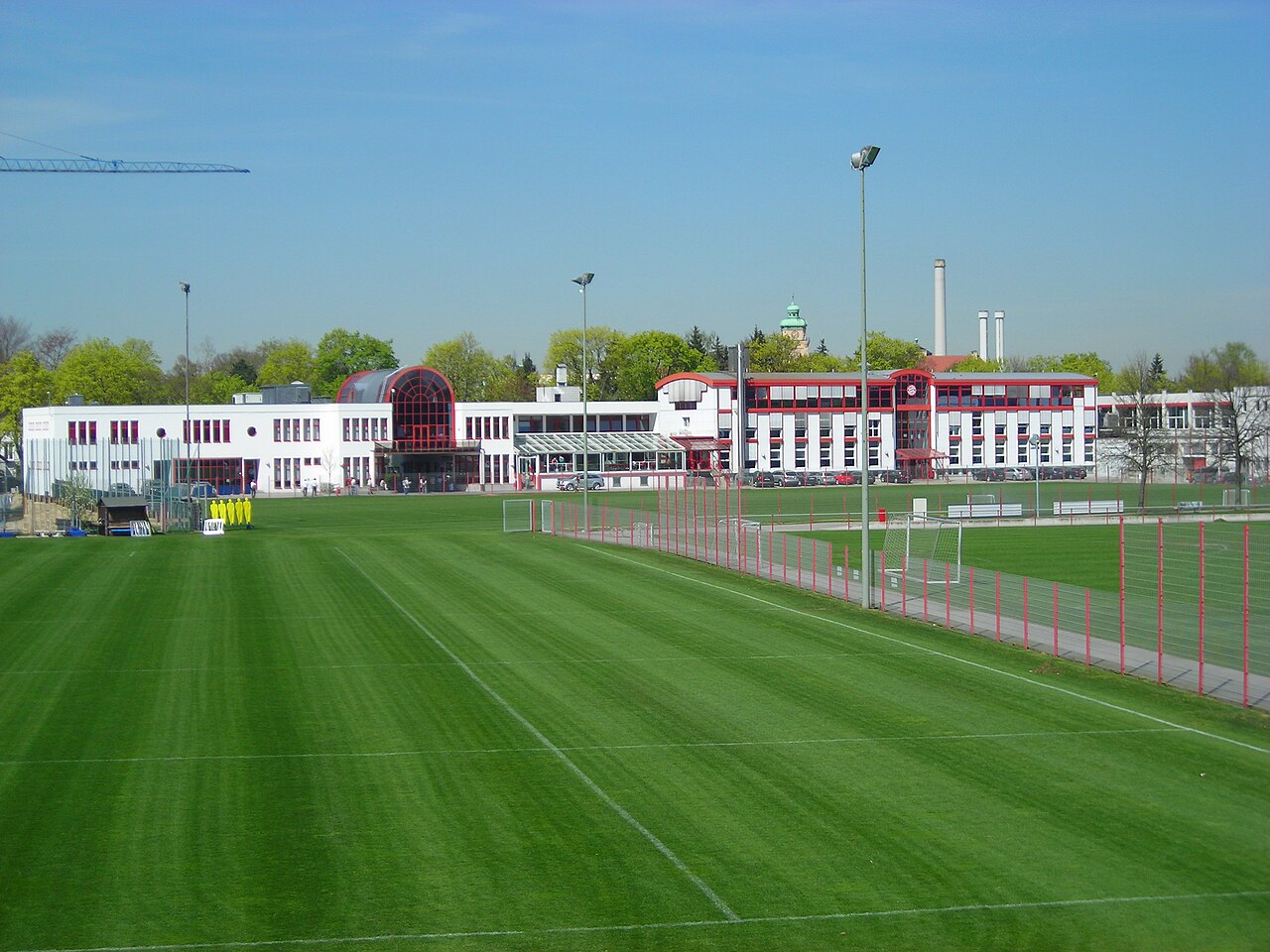 FC Bayern Munich training ground at Sabener Strasse, where Vincent Kompany collapsed while watching the reserve team session