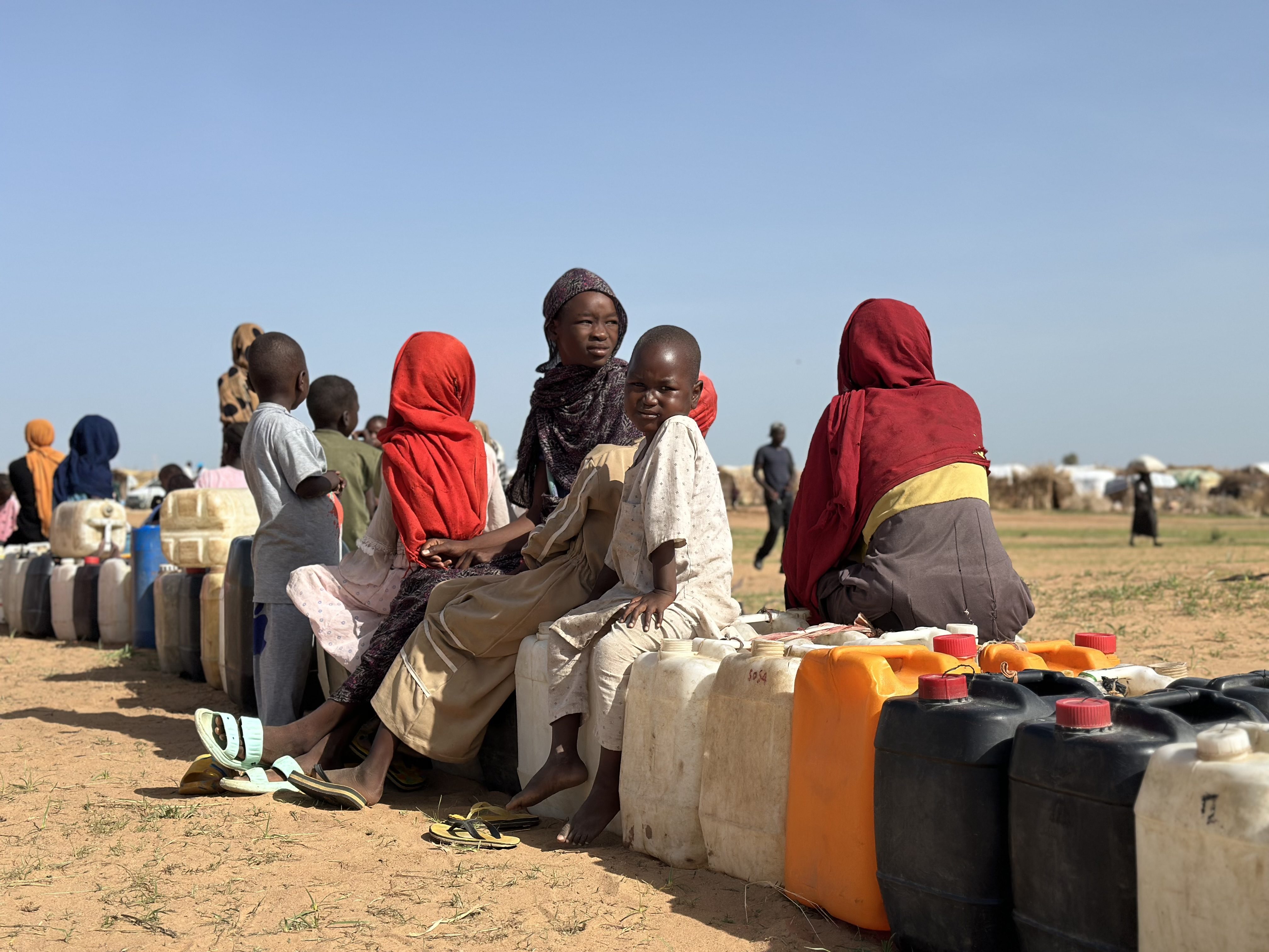 Darfur children displaced Sudan war — Sudan drone strikes civilians humanitarian crisis