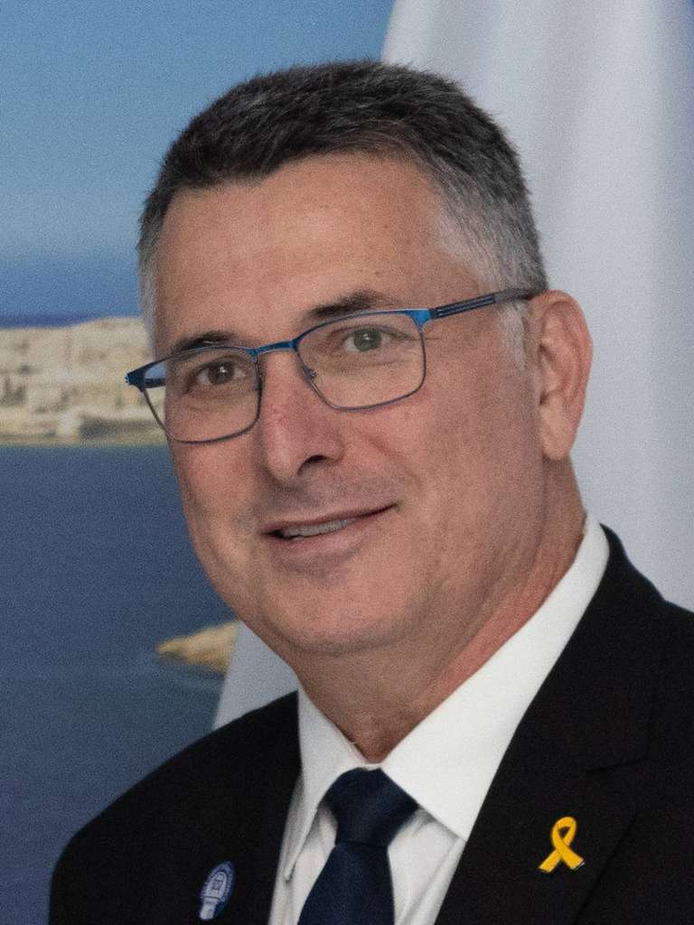 Israeli Foreign Minister Gideon Sa'ar, who announced the revocation of Dutch diplomats' status in Ramallah.