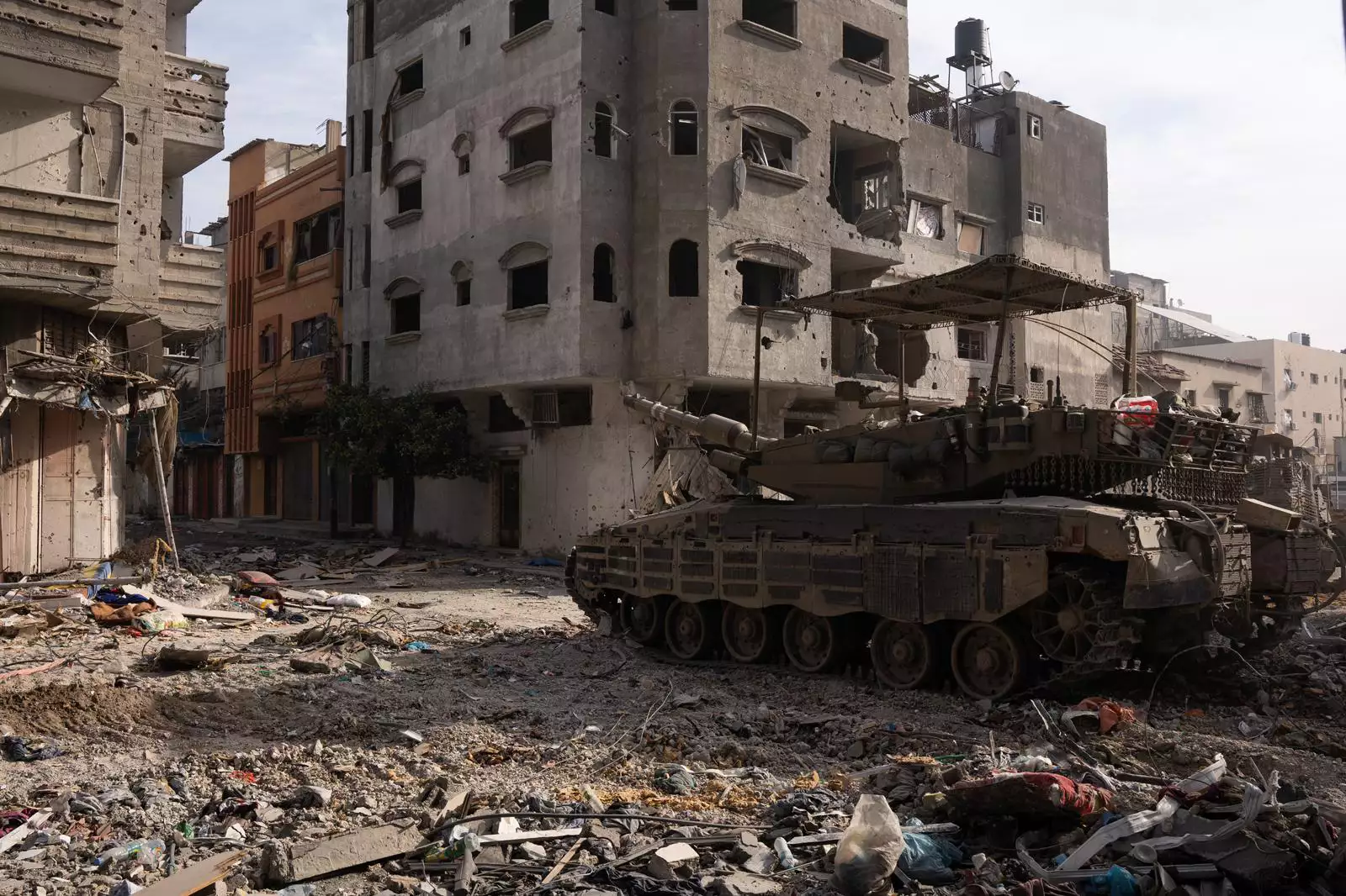 IDF armour in Gaza in a file photo, as Israel announced Gaza strikes it says killed six Hamas operatives