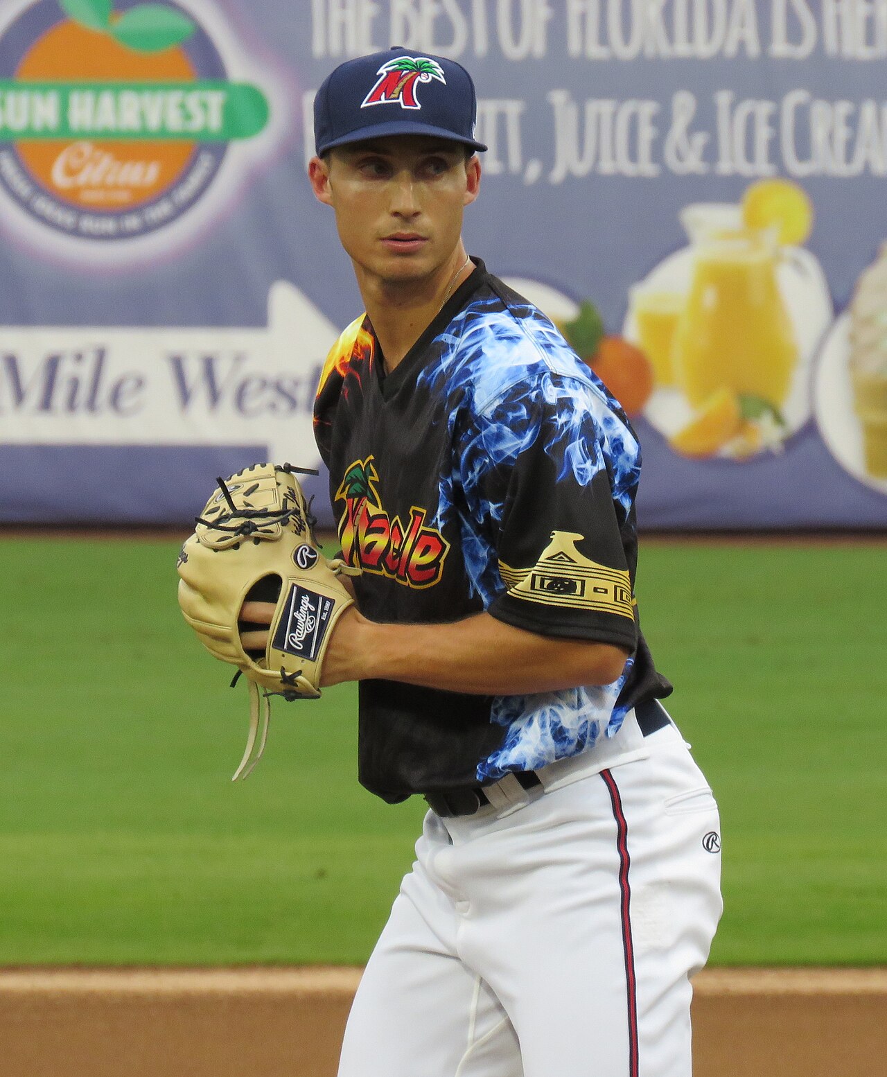 Griffin Jax pitching in the minor leagues