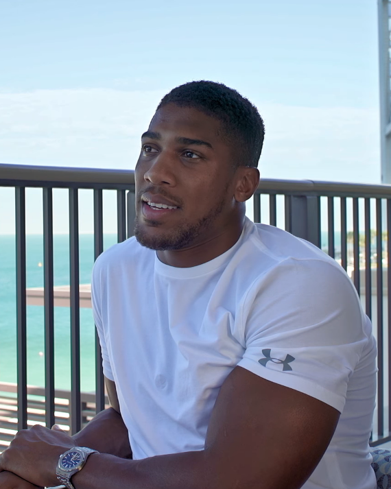 Anthony Joshua in a 2017 file photograph ahead of his December 11 fight with Tyson Fury in Cardiff