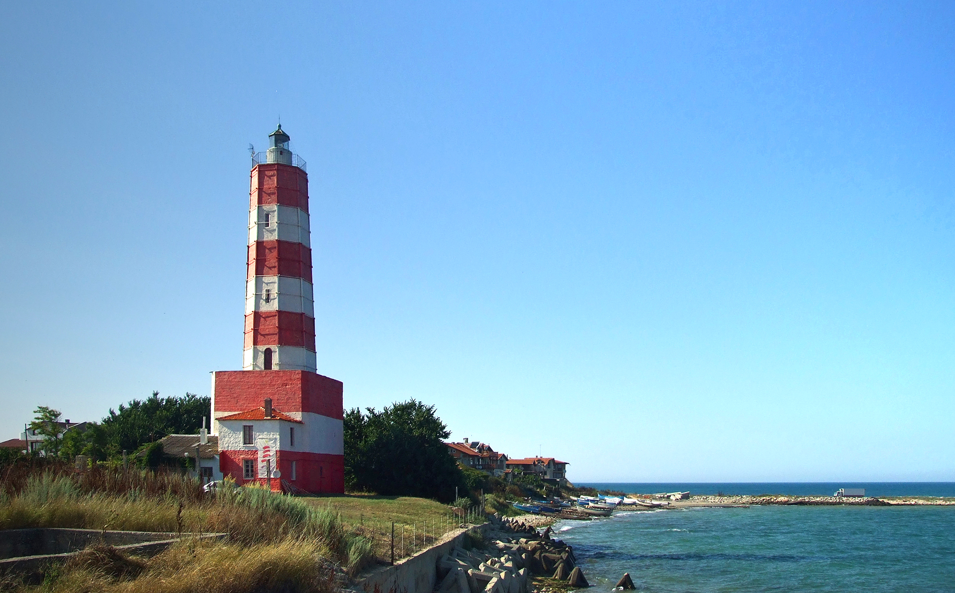 The lighthouse at Cape Shabla on Bulgaria's northern Black Sea coast, close to the waters off Krapets where the HS Dignity sank — Bulgaria Black Sea drone attack file photograph