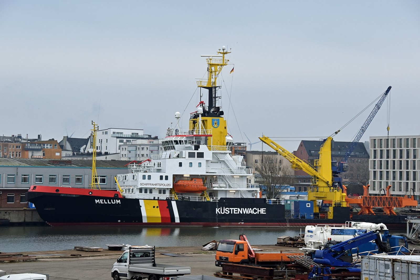 The coast-guard vessel Mellum at Bremerhaven — file photograph