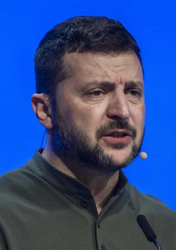 President Volodymyr Zelenskyy speaking as he advances the Zelenskyy Starlink Ukraine request
