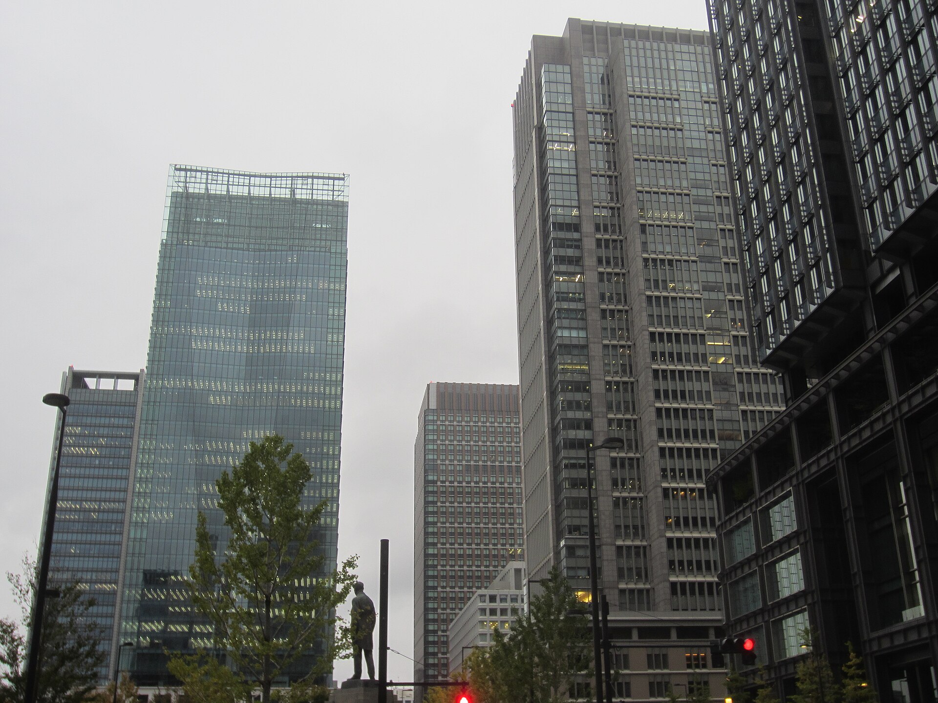 Japan PMI October 2026 — office towers in Tokyo's Marunouchi business district, as services activity rises to 52.0