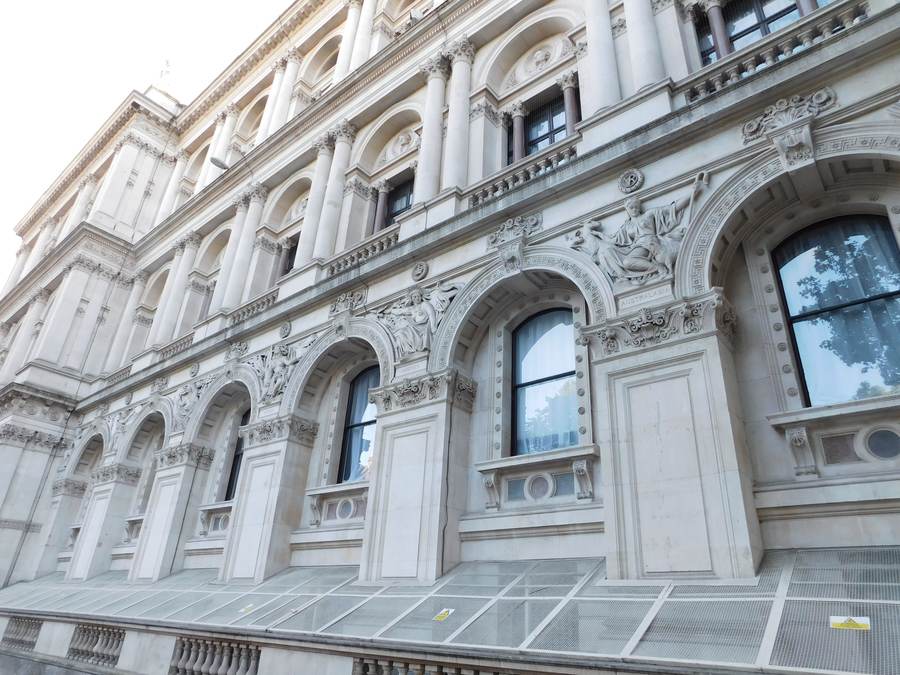 Foreign and Commonwealth Office building in Whitehall, London, as Britain announces 31 new Russia sanctions