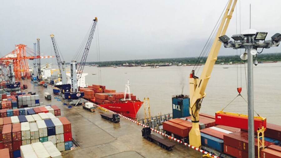 Industrial port of Yangon, Myanmar, where 1,476 returnees repatriated from Malaysia are expected to arrive in October 2026