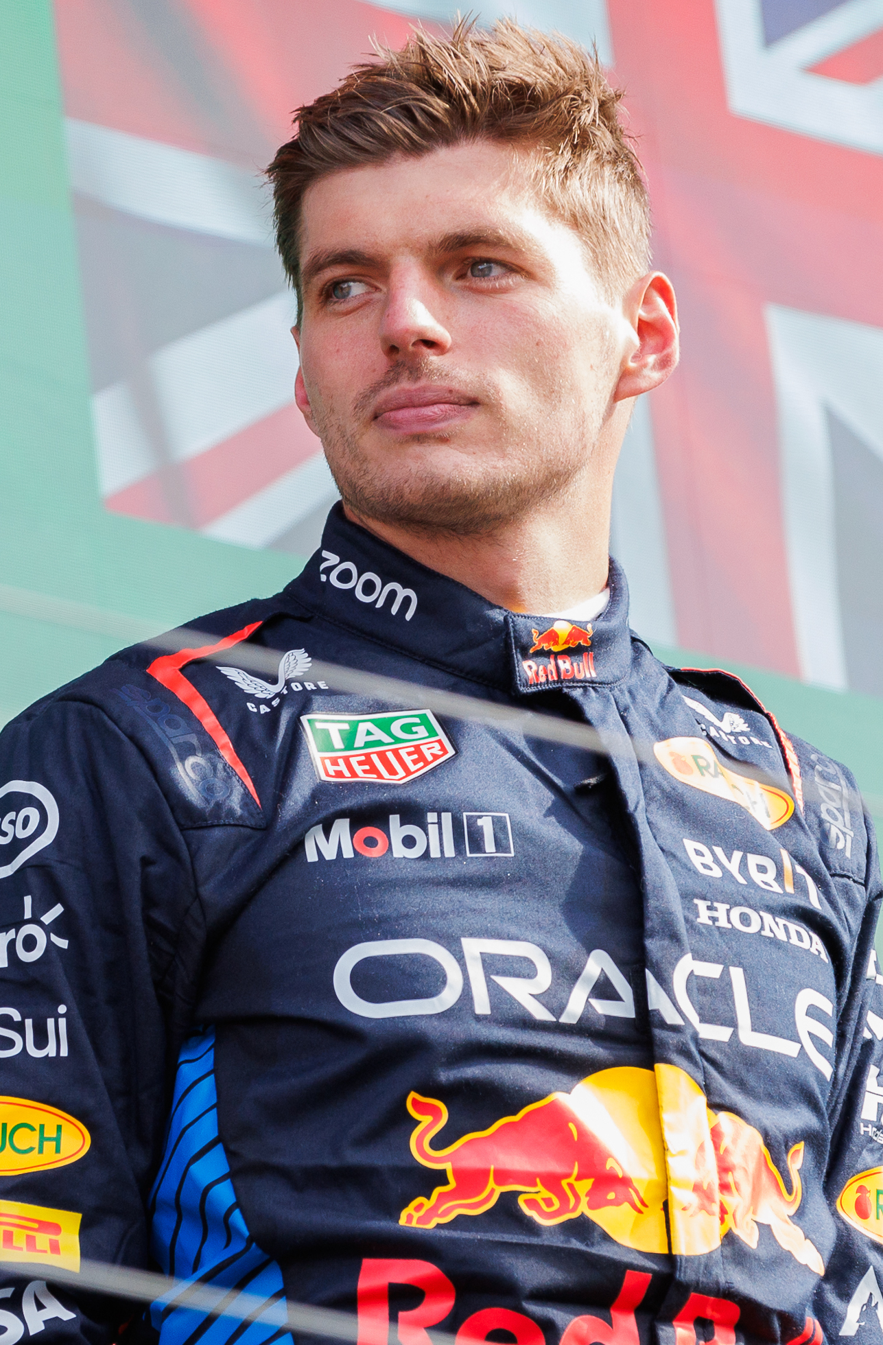 Max Verstappen in Red Bull colors after winning the Bahrain Grand Prix at Sepang