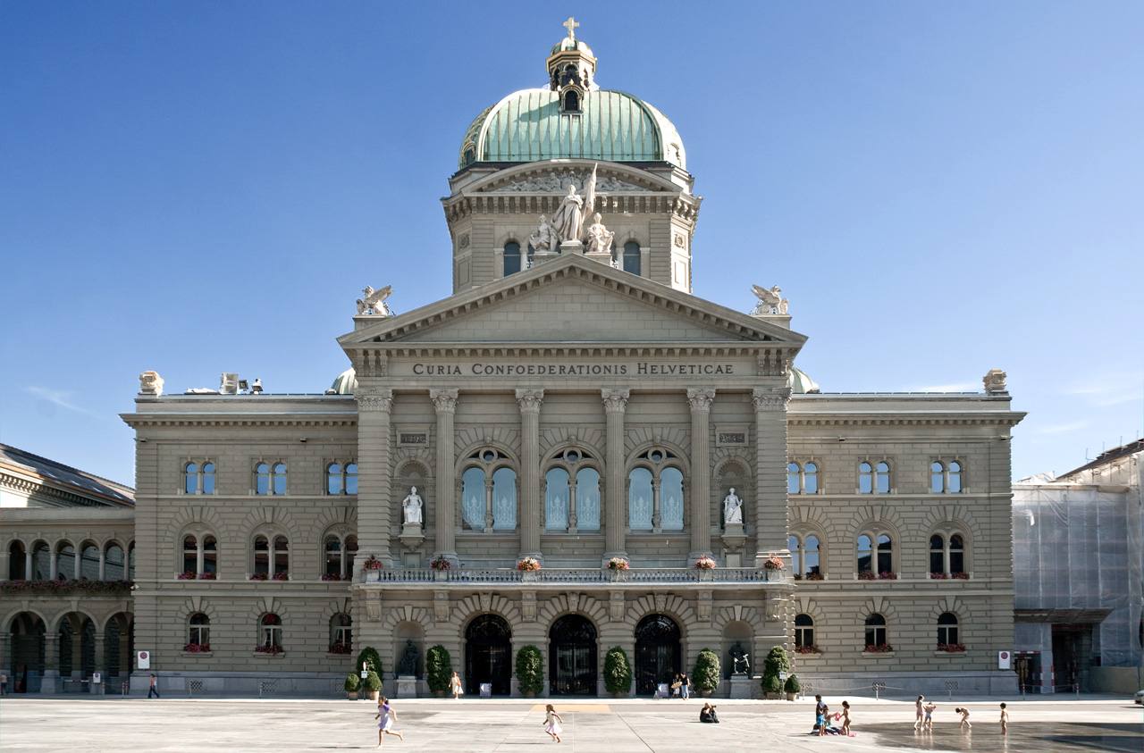 The Federal Palace in Bern, seat of the Swiss parliament and government, which urged voters to reject the 2026 Swiss neutrality referendum
