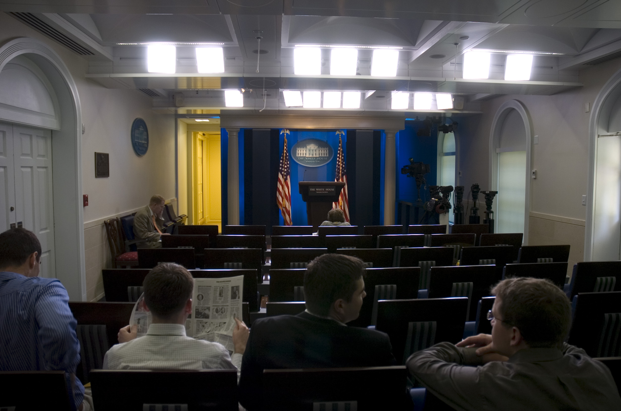 Trump moving press out of White House — the James S. Brady Press Briefing Room, whose site was once Franklin Roosevelt&rsquo;s swimming pool