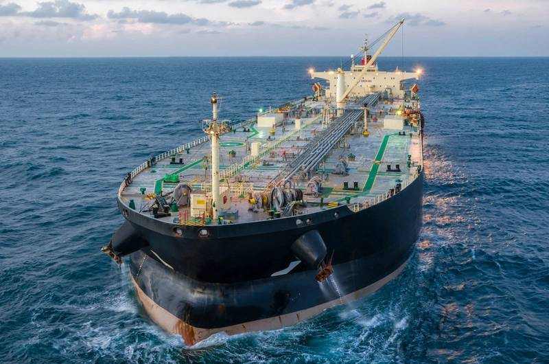 Oil tanker at sea illustrating the tanker attacked near Qatar