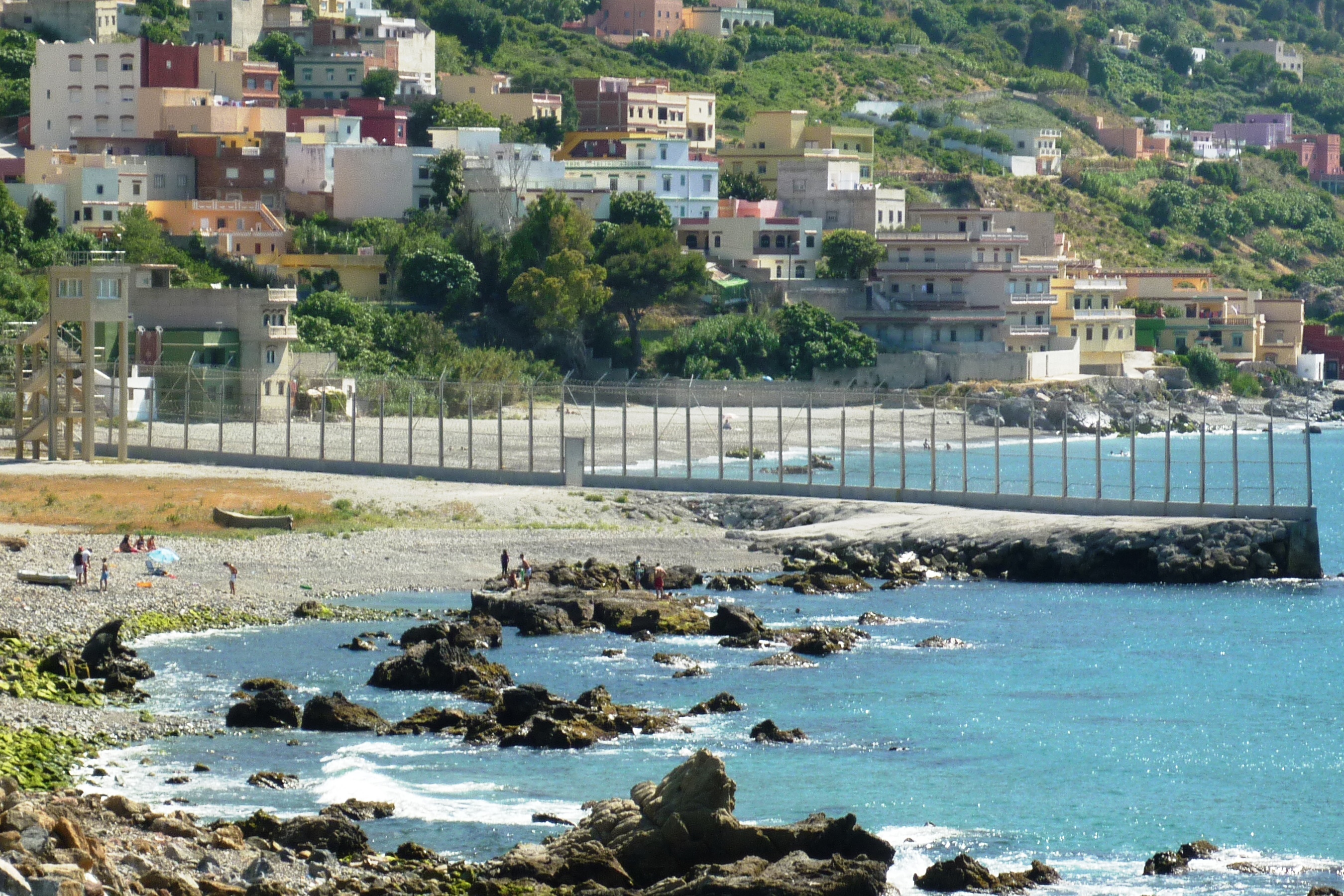The Ceuta border fence between Spain and Morocco, the EU land border at the centre of the Frontex expansion debate